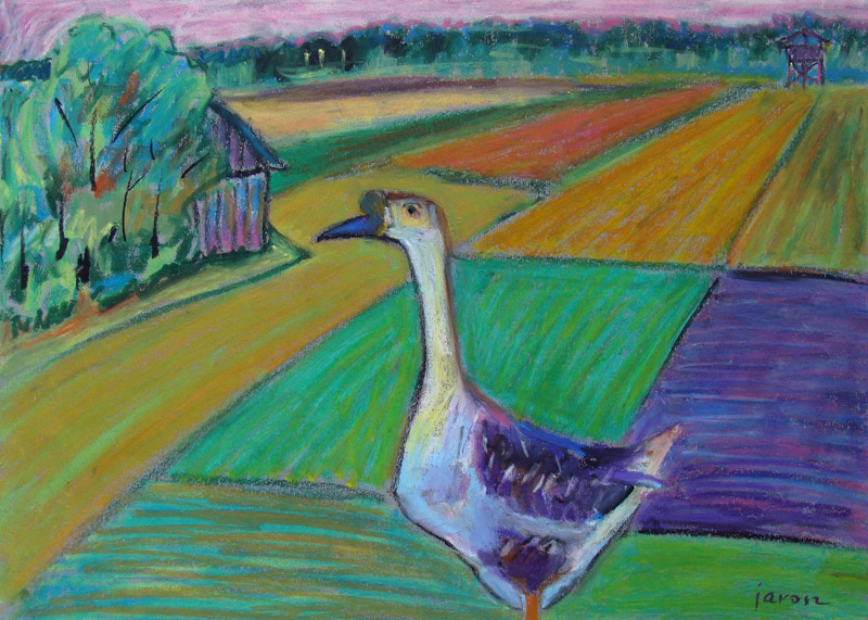 Gęś Staszka Gratki-Celiny, pastel olejny (2).jpg