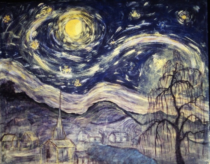 gwiaździsta noc wg V. van Gogha- akryl na płótnie - 40 cm x 50 cm.jpg