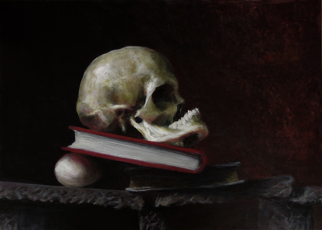 Paweł Galiński,Z serii Vanitas - VII, akryl na płycie, 50x70 cm, rok 2013.JPG