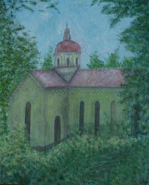 Cerkiew w Starych Oleszycach-0ej na płótnie-60cmx50cm.JPG